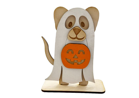 Halloween Ghost Pet Shelf Sitters SVG, Bundle Laser SVG File SVG Crafting With Brenna 