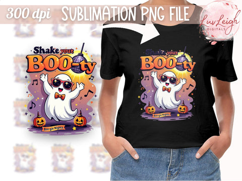 Halloween Ghost Shirt Sublimation PNG, Spooky Nights Boogie Ghost Design Sublimation Luvleigh Digitals 