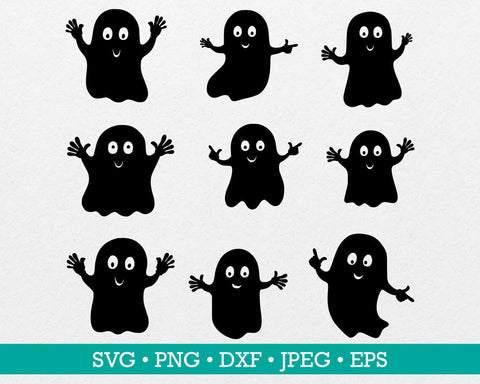 Halloween ghost silhouette SVG MAKStudion 