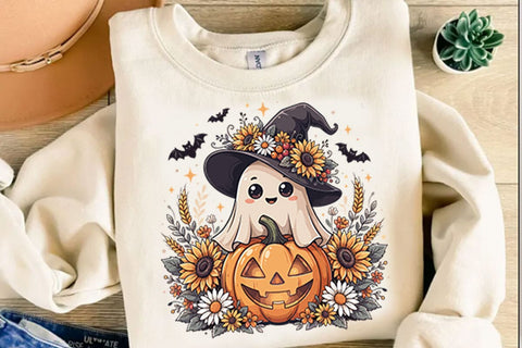 Halloween Ghost Sunflowers Sublimation Png Sublimation Shahin alam 
