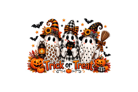Halloween Ghost Trick or Treat Sublimation SVGArt 