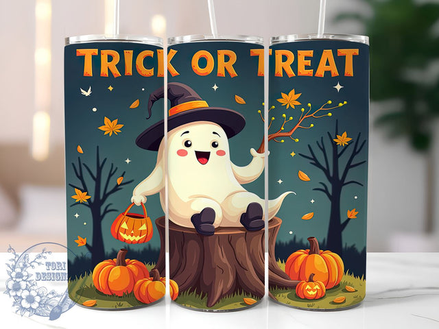 Halloween, Ghost, Trick or Treat, Tumblers, Sublimation Design, Spooky, Fall Decor, Halloween Party Sublimation ToriDesigns 