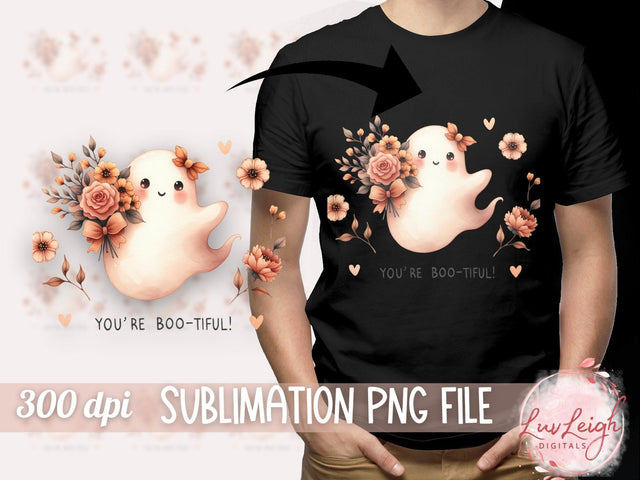Halloween Ghost You're Boo-Tiful Sublimation PNG Sublimation Luvleigh Digitals 