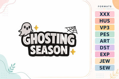 Halloween Ghosting Season Embroidery Design Embroidery/Applique DESIGNS sg embroidery 