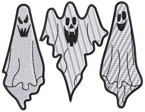 Halloween ghosts Embroidery Design 4 Sizes - File formats in pes,dst,jef,xxx,exp,vip,vp3, ghost, boo sheet, funny, spooky, pumpkin Embroidery/Applique DESIGNS AestheticdesignsE 