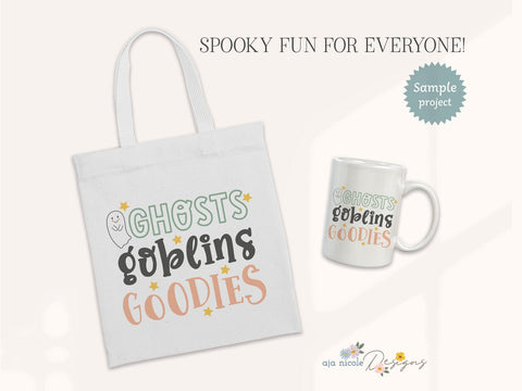 Halloween Ghosts SVG File SVG Aja Nicole Designs 