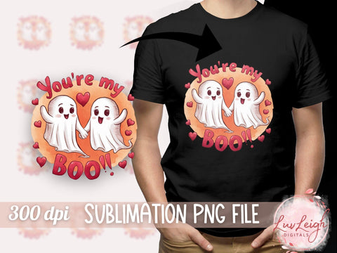 Halloween Ghosts You're my Boo Sublimation PNG Sublimation Luvleigh Digitals 