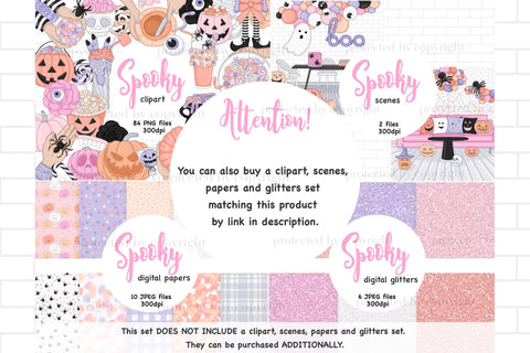 Halloween Girl Clipart | Spooky Girl Clipart SVG GlamArtZhanna 