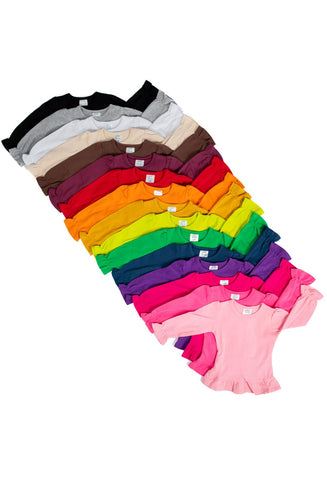 Halloween Girl's Long Sleeve Ruffle Shirt | Halloween Blanks Physical ARB Blanks 