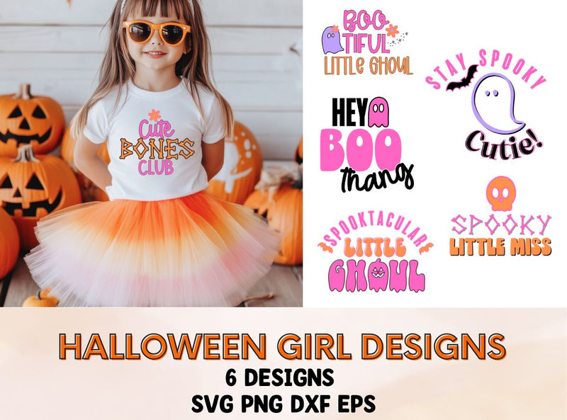 Halloween Girls Mini Bundle - SVG PNG DXF EPS SVG So Fontsy Design Shop 