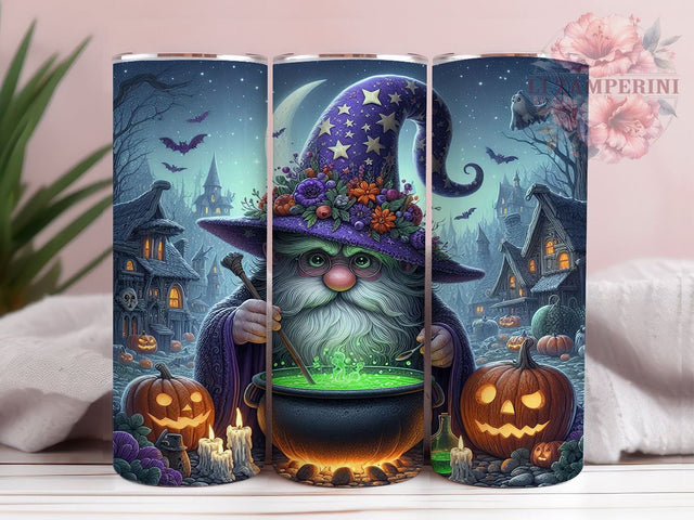 Halloween Gnome 20 oz Skinny Tumbler Sublimation Design, Straight & Tapered Tumbler Png, Gnome Tumbler Png, Digital Download PNG Sublimation Li Zamperini 