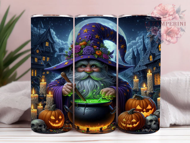 Halloween Gnome 20 oz Skinny Tumbler Sublimation Design, Straight & Tapered Tumbler Png, Gnome Tumbler Png, Digital Download PNG Sublimation Li Zamperini 