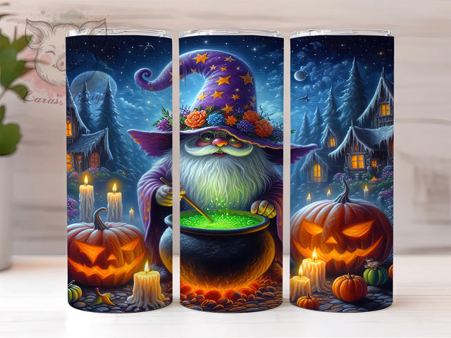 Halloween Gnome 20 oz Skinny Tumbler Sublimation Design, Straight & Tapered Tumbler Png, Spooky Gnomes Tumbler Png, Digital Download PNG Sublimation Lara' s Designs 