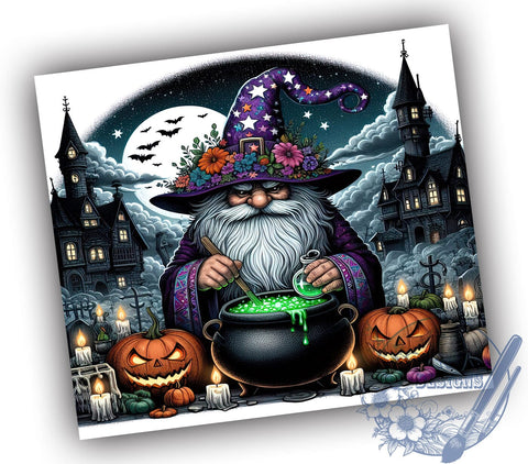 Halloween Gnome 20oz Skinny Tumbler PNG, Gnome Tumbler Sublimation Wrap, Straight & Tapered Tumbler Wrap, Instant Digital Download Sublimation ToriDesigns 