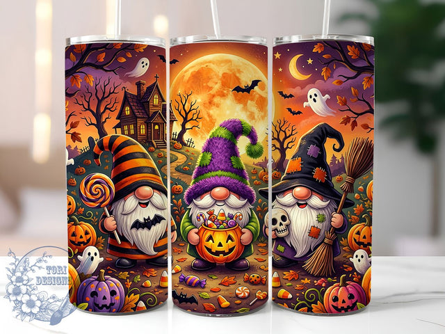 Halloween Gnome 20oz Tumbler, Halloween Gnome, Gnome Tumbler, Halloween Tumbler, 20oz Tumbler, Cute Gnome, Spooky Gnome, Tumbler Wrap Sublimation ToriDesigns 