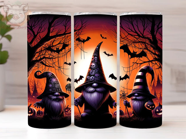 Halloween Gnome 20oz Tumbler Png, Straight & Tapered Tumbler Png, Autumn Gnome Tumbler Png, Digital Download PNG Sublimation Lara' s Designs 
