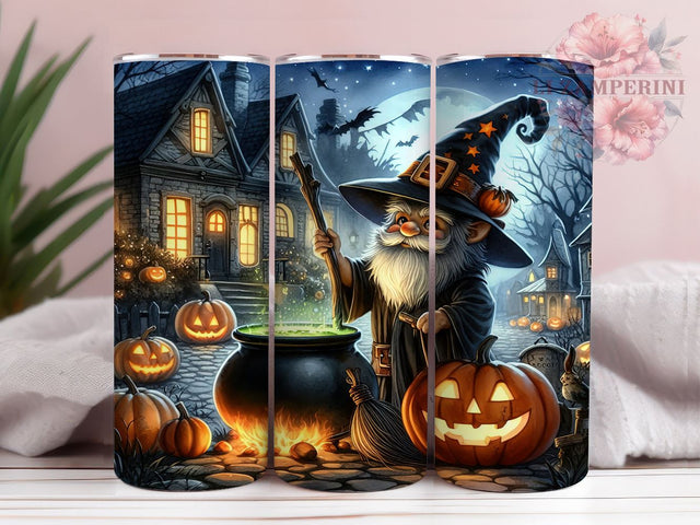 Halloween Gnome 20oz Tumbler Wrap PNG, Gnome Tumbler PNG Sublimation Design, Straight & Tapered Tumbler Wrap, Instant Digital Download Sublimation Li Zamperini 