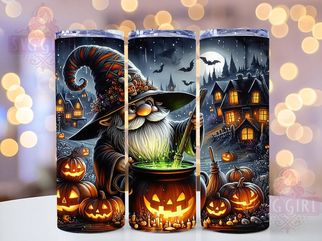 Halloween Gnome 20oz Tumbler Wrap Sublimation Design, Straight Tapered Tumbler Wrap, Gnome Tumbler Png, Instant Digital Download Sublimation SvggirlplusArt 