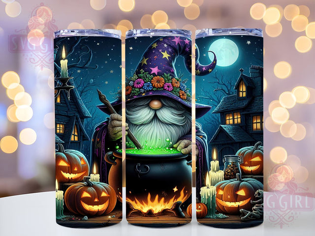 Halloween Gnome 20oz Tumbler Wrap Sublimation Design, Straight Tapered Tumbler Wrap, Gnome Tumbler Png, Instant Digital Download Sublimation SvggirlplusArt 