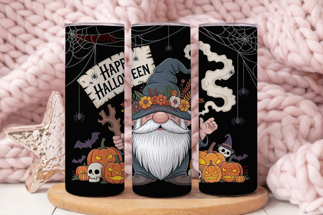 Halloween Gnome 20oz Tumbler Wrap Sublimation DesignSVG 