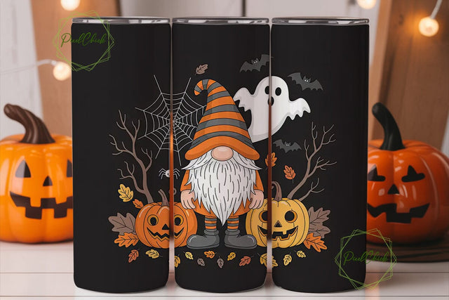 Halloween Gnome 20oz Tumbler Wrap Sublimation PixelChick 