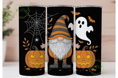 Halloween Gnome 20oz Tumbler Wrap Sublimation PixelChick 