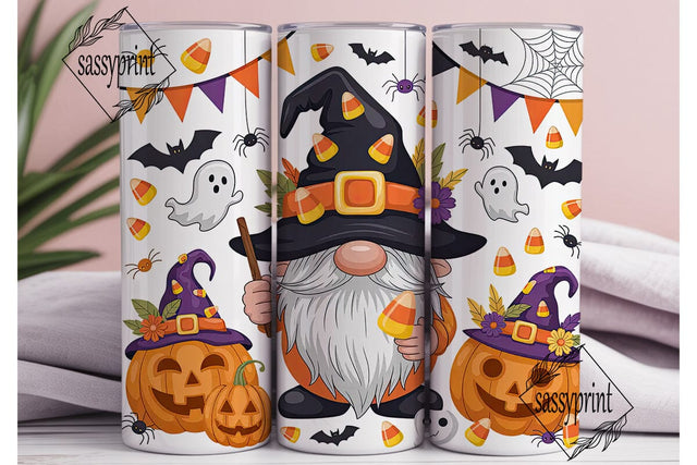 Halloween Gnome 20oz Tumbler Wrap Sublimation sassyprint 