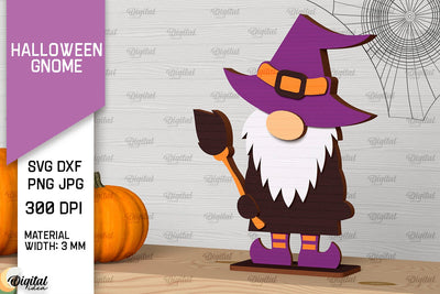 Halloween Gnome Laser Cut. Halloween Decoration Gnome SVG SVG Evgenyia Guschina 