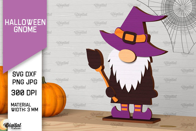 Halloween Gnome Laser Cut. Halloween Decoration Gnome SVG SVG Evgenyia Guschina 