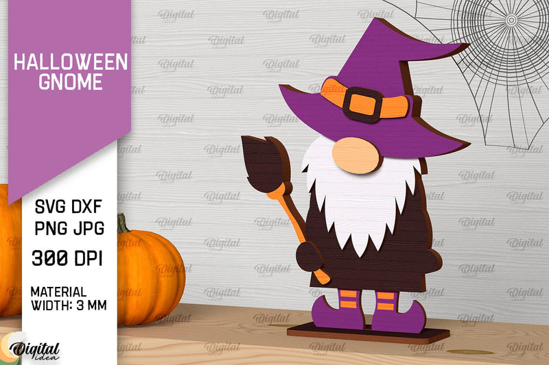 Halloween Gnome Laser Cut. Halloween Decoration Gnome SVG SVG Evgenyia Guschina 