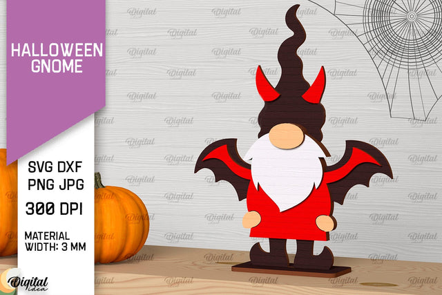Halloween Gnome Laser Cut. Halloween Decoration Gnome SVG SVG Evgenyia Guschina 
