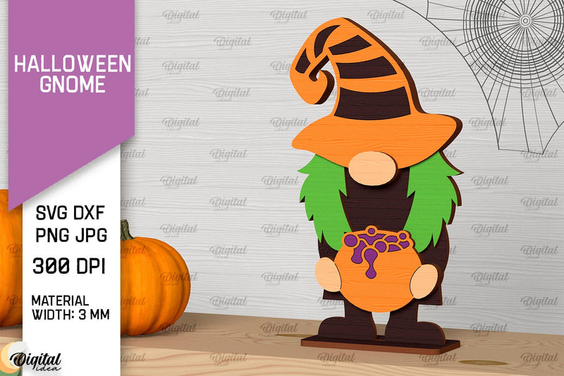 Halloween Gnome Laser Cut. Halloween Decoration Gnome SVG SVG Evgenyia Guschina 