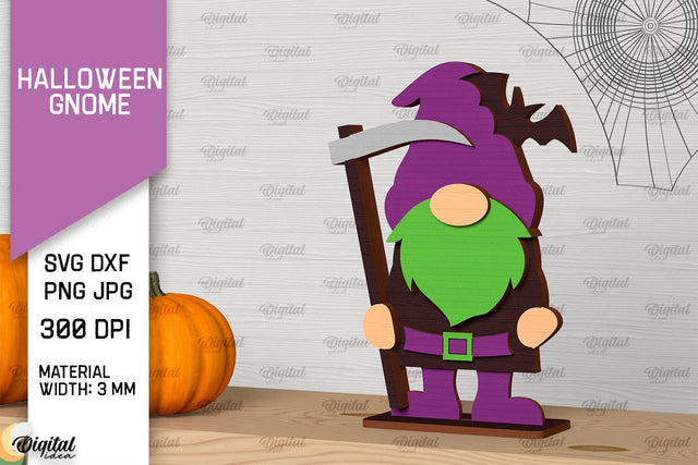 Halloween Gnome Laser Cut. Halloween Decoration Gnome SVG SVG Evgenyia Guschina 