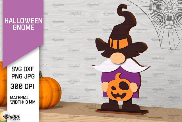 Halloween Gnome Laser Cut. Halloween Decoration Gnome SVG SVG Evgenyia Guschina 