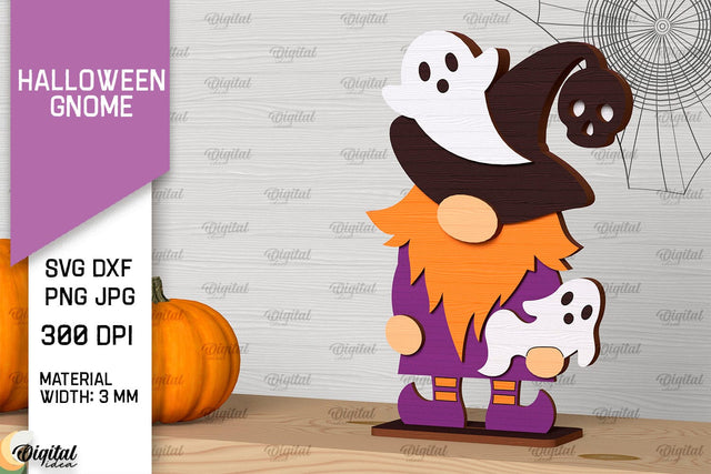 Halloween Gnome Laser Cut. Halloween Decoration Gnome SVG SVG Evgenyia Guschina 