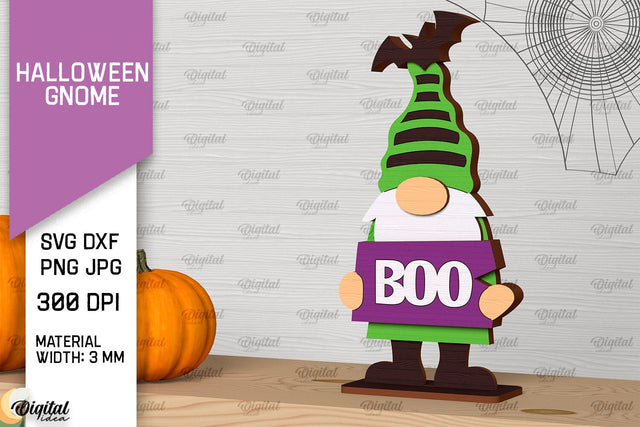 Halloween Gnome Laser Cut. Halloween Decoration Gnome SVG SVG Evgenyia Guschina 