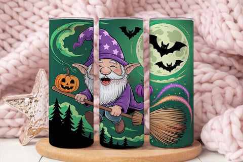 Halloween Gnome Wizard 20oz Tumbler Wrap Sublimation DesignSVG 