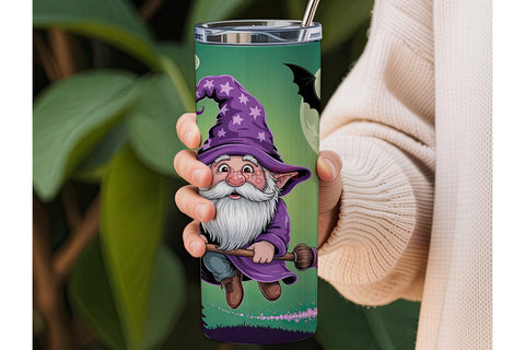 Halloween Gnome Wizard 20oz Tumbler Wrap Sublimation DesignSVG 