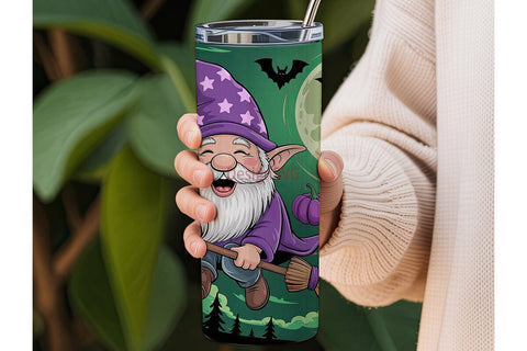 Halloween Gnome Wizard 20oz Tumbler Wrap Sublimation DesignSVG 