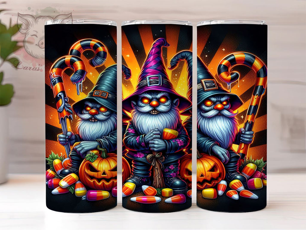 Halloween Gnomes 20 oz Skinny Tumbler Sublimation Design, Straight ...