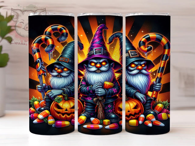 Halloween Gnomes 20 oz Skinny Tumbler Sublimation Design, Straight & Tapered Tumbler Png, Spooky Gnomes Tumbler Png, Digital Download PNG Sublimation Lara' s Designs 