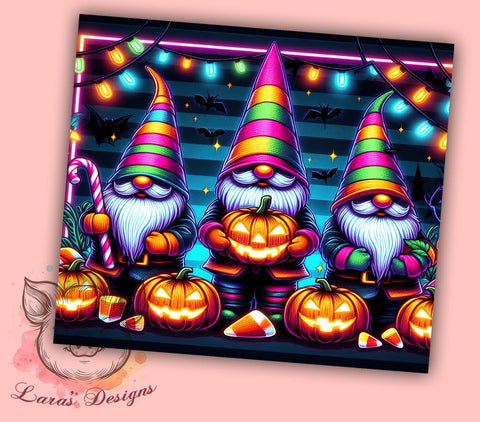 Halloween Gnomes 20 oz Skinny Tumbler Sublimation Design, Straight & Tapered Tumbler Png, Spooky Gnomes Tumbler Png, Digital Download PNG Sublimation Lara' s Designs 