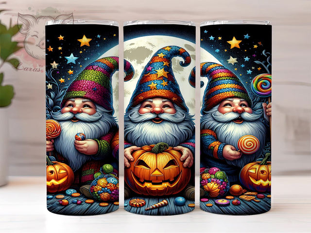 Halloween Gnomes 20 oz Skinny Tumbler Sublimation Design, Straight & Tapered Tumbler Png, Spooky Gnomes Tumbler Png, Digital Download PNG Sublimation Lara' s Designs 