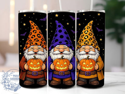 Halloween Gnomes 20oz Tumbler, Halloween Gnomes, Spooky Design, 20oz Wrap, Festive Pattern, Whimsical Style, Sublimation Tumbler, Autumn Vibes Sublimation ToriDesigns 