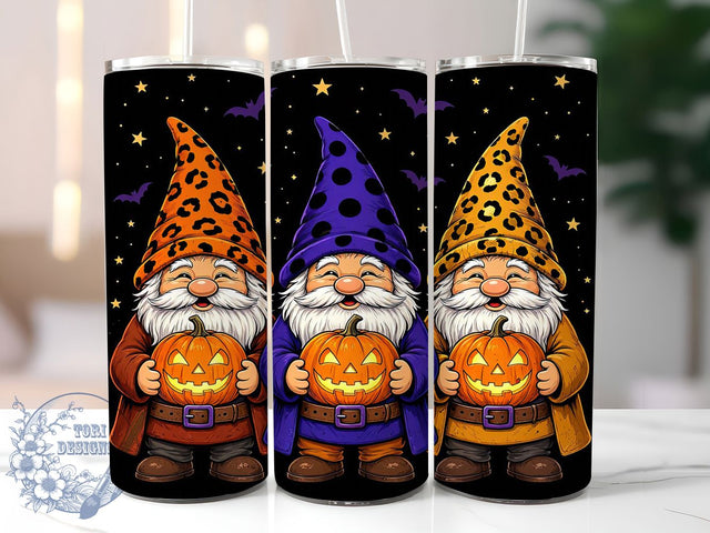 Halloween Gnomes 20oz Tumbler, Halloween Gnomes, Spooky Design, 20oz Wrap, Festive Pattern, Whimsical Style, Sublimation Tumbler, Autumn Vibes Sublimation ToriDesigns 