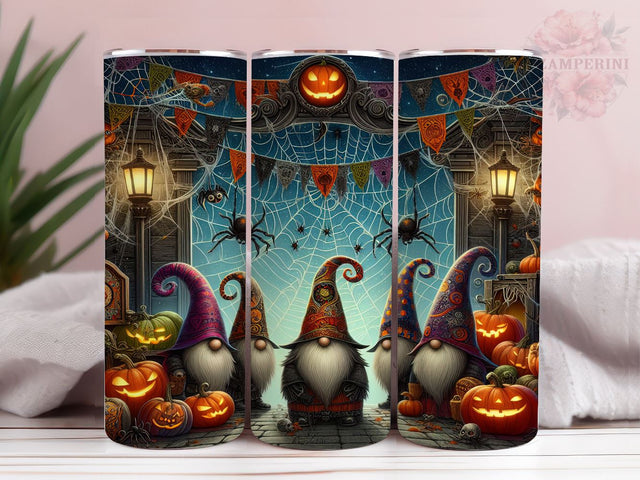 Halloween Gnomes 20oz Tumbler Wrap PNG, Gnome Tumbler Png, Straight & Tapered Tumbler Wrap, Instant Digital Download Sublimation Li Zamperini 