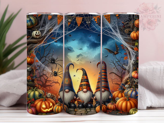Halloween Gnomes 20oz Tumbler Wrap PNG, Gnome Tumbler Png, Straight & Tapered Tumbler Wrap, Instant Digital Download Sublimation Li Zamperini 