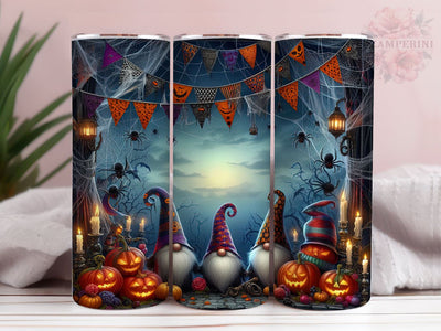 Halloween Gnomes 20oz Tumbler Wrap PNG, Gnome Tumbler Png, Straight & Tapered Tumbler Wrap, Instant Digital Download Sublimation Li Zamperini 
