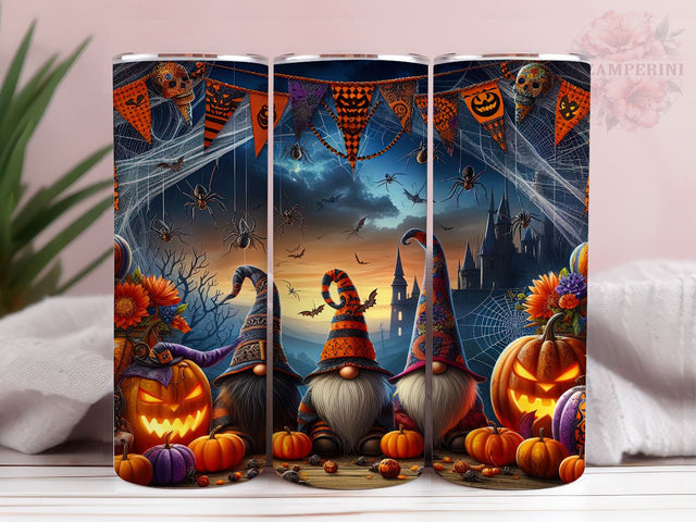 Halloween Gnomes 20oz Tumbler Wrap PNG, Gnome Tumbler Png, Straight & Tapered Tumbler Wrap, Instant Digital Download Sublimation Li Zamperini 