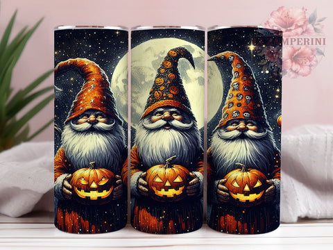 Halloween Gnomes 20oz Tumbler Wrap PNG, Gnome Tumbler PNG Sublimation Design, Straight & Tapered Tumbler Wrap, Instant Digital Download Sublimation Li Zamperini 